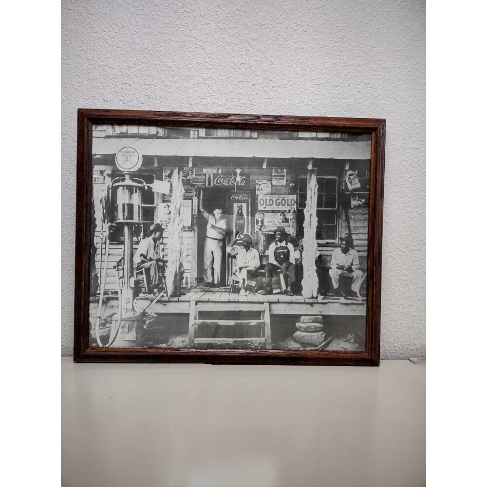 Vintage Framed Reproduction of 1930s Photo of Country Store  Dorothea Lange